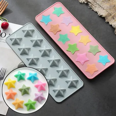 £2.99 • Buy Star Silicone Mould Chocolate Biscuits Candy Cake Wax Melt Mold Ice Cube Tray