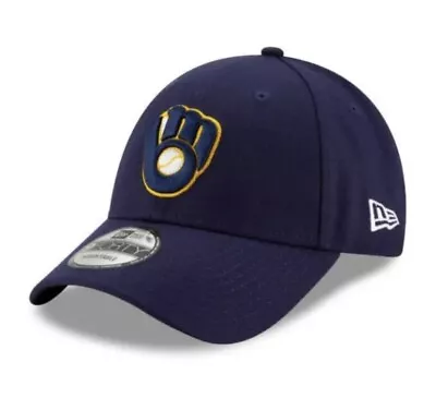 Milwaukee Brewers New Era Alternate Logo MLB 9Forty Navy Blue Adjustable Hat • $21.99