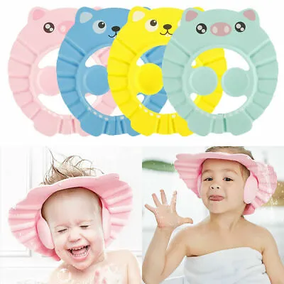 £2.48 • Buy Adjustable Baby KID Shampoo Bath Shower Hat Cap Wash Hair Waterproof Shield Ton