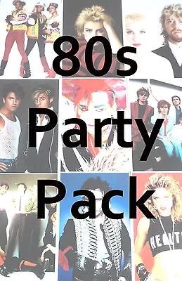 80s Party Decorations Value Pack With Banners Balloons And Posters • $31.08