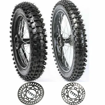 $239.98 • Buy 90/100-14 & 70/100-17 Wheel Tire Rim Dirt Bike For YZ85 CR85 Apollo 125cc 110cc