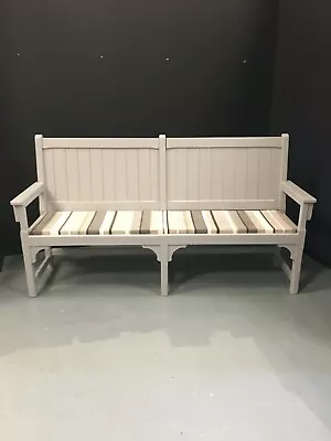 Oak Settle/Bench Beautifully Hand Painted With Cushioned Seat Covers • £500