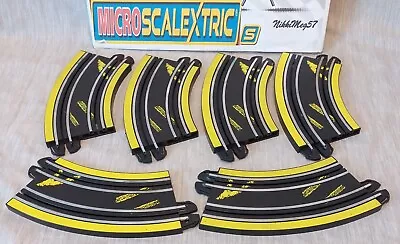 Micro Scalextric Bundle Curve Track ML33000 X6 1:64 New Style Connector Spares • £9.99