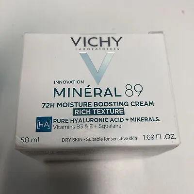 Vichy Mineral 89 72H Moisture Boosting Cream Rich Texture 50ml #9501 • $18.50