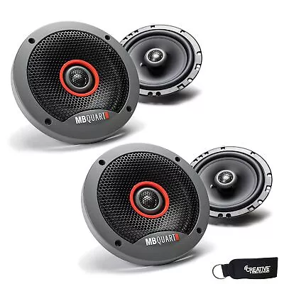 MB Quart - Two Pairs Of Formula 6.5 Inch 2-Way Coaxial Car Speakers - FKB116 • $69.99