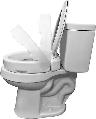 Carex Elongated Hinged Raised Toilet Seat Adds 3.5 Inches Of Height To Toilet  • $49.11