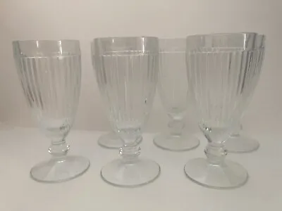 Traditional Milkshake / Smoothie Glasses X 6. Classic. Stemmed. Toughened Clear • £12.65