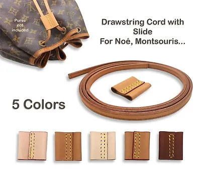 Leather Drawstring Cord Replacement W/cinch For NOE PM GM Montsouris Bag Handbag • $32