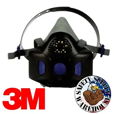 3M HF-803SD Secure Click Half FACE MASK Respirator W/ Speaking Diaphragm LARGE • $19.95