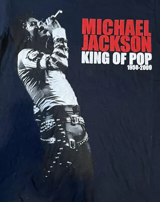 MICHAEL JACKSON KING OF POP Memorial 1958-2009 Shirt SMALL Photo In Concert!  • $32