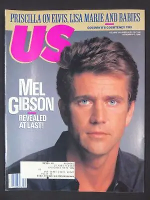 US Magazine December 12 1988 Mel Gibson Priscilla Presley Elvis Courteney Cox • $9.95