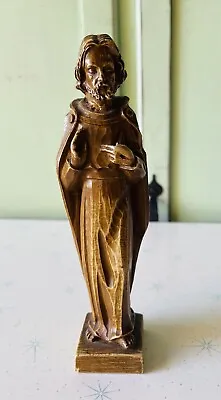 Vintage Wooden Jesus St James Hand Carved Italy Rare Collectible Figurine Church • $49.99