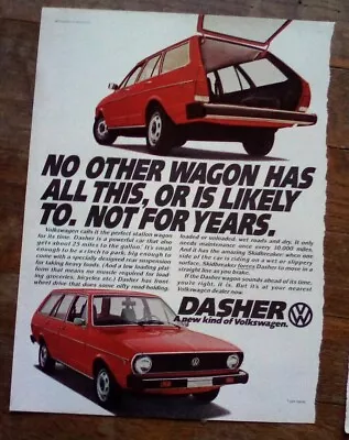 $7 • Buy 1974 Volkswagen Dasher Station Wagon Print Ad