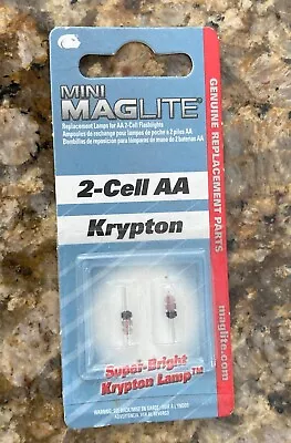 Maglite Replacement Bulbs- 2 Cell AA Mini Flashlight Super Bright KRYPTON 2 Pack • $13