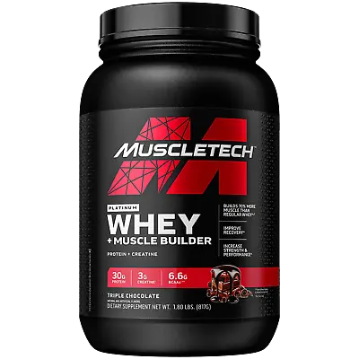 Muscletech Platinum Whey Plus Muscle Builder Protein Powder 30g Protein • $22.62