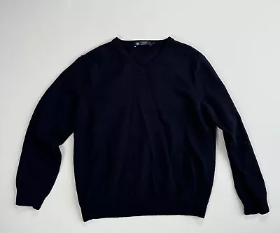 J Crew Women’s XL 100% Merino Wool Pullover Sweater Navy Modern Casual Classic • $16.99