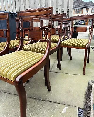 7 Regency Period Antique Dining Chairs • £1300