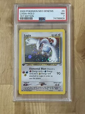 $709.99 • Buy Lugia Holo Neo Genesis 1st Edition Pokemon TCG 2000 Graded Near Mint PSA 7