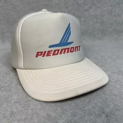 Vintage Piedmont Airlines Hat Foam Trucker 5 Panel Snapback Logo Flight Pilot • $14.95