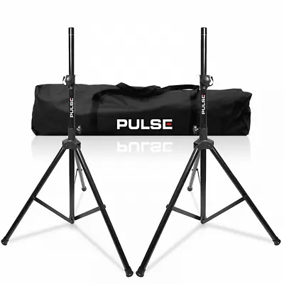 Pulse Adjustable Black 35 Mm Steel Speaker Stand Kit Including Bag For DJ / PA • £65.95