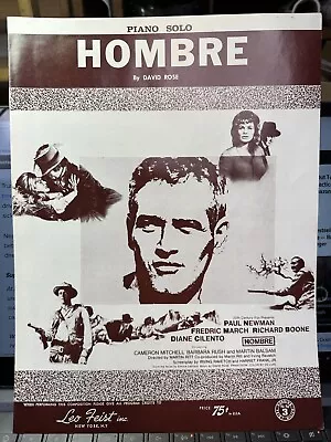 1967 Western Movie Sheet Music PAUL NEWMAN ‘Hombre’ • $8