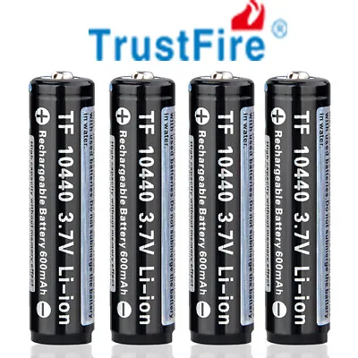 Trustfire 4 X Rechargeable 10440 600mAh 3.7V Li-ion Battery With Protection • $22.99