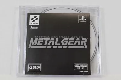 Metal Gear Solid Demo Disc & Manual SONY PS1 PS PlayStation 1 Japan Import • $14.99