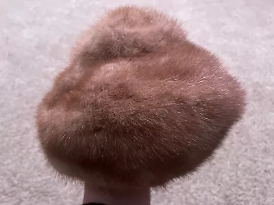 Vintage 60s Gorgeous Mink Hat Adolfo II NY Paris MidCentury Fur Hat Theater Film • $19