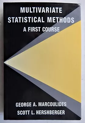 Statistics Multivariate Statistical Methods: A First Course Math Factor Analysis • $14.99