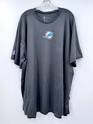 Miami Dolphins Team Issued Dark Grey Nike Training Shirt *new No Tags* 3xl • $32.99