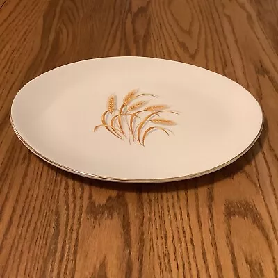 Vtg Homer Laughlin Golden Wheat 22 K Gold Oval Platter - 11.75” X 9” RARE • $15