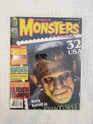 FAMOUS MONSTERS # 218 - Frankenstein Postage Stamp Cover Gary Owens Kreskin • $10