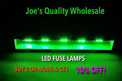 $9.99 • Buy (10)GREEN LED FUSE 8V LAMP/DIAL-METER-STEREO RECEIVER Sansui LIGHTS BULBS 9090