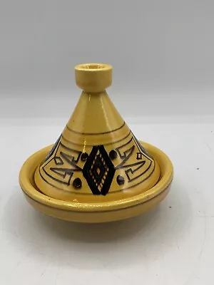 Vintage Moroccan Tagine Spice Holder Oil Plate Mini Tagine Trinket Box • $15