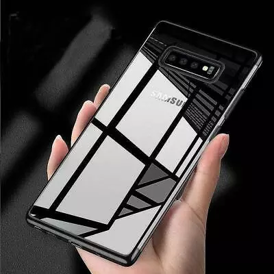 Samsung Galaxy S8 S9 S10 Plus S10e Note 9 Plating Rubber Slim Clear Case Cover • $7.99