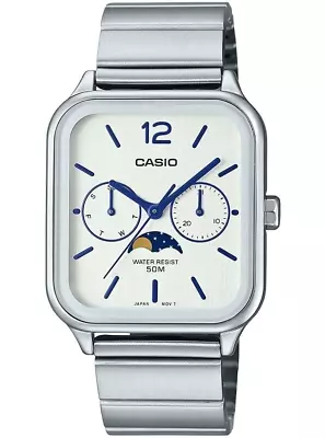 Casio Moonphase Quartz Stainless Steel Men's Watch MTP-M305D-7A • $138