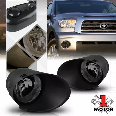 Smoked Lens Fog Light Bumper Lamp W/Switch+Harness+Bezel For 07-13 Toyota Tundra • $46.80
