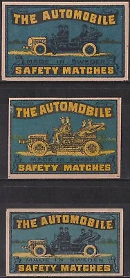 Old Matchbox Labels Sweden The Automobile • $3