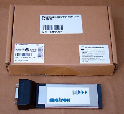 Matrox ExpressCard/34 Host Card For MXO2 P/n EXP34/ADP • $29.99