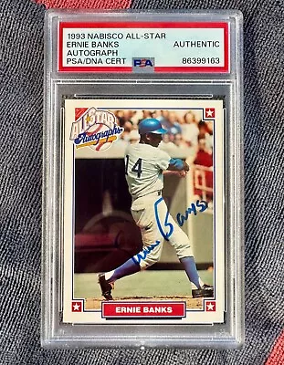 ERNIE BANKS 1993 Nabisco All-Star Autographs AUTO PSA/DNA NEW SLAB Beautiful ! • $67