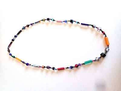 $15 • Buy Candy Cane Blown Glass Necklace - Approx. 34  Long