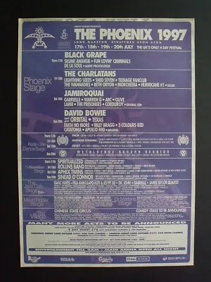 £2.99 • Buy Orig 1997 PHOENIX FESTIVAL Poster Size Full Page Advert - Jamiroquai Aphex Twin
