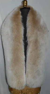  Real Snow Top Fox Fur Scarf Boa Collar Wrap Stole Fling New Made In The USA • $359