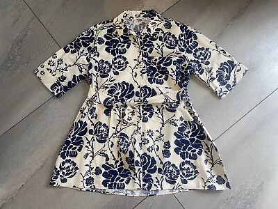 Stunning Zara Floral Shirt Dress Size XL Worn Once • £8.50