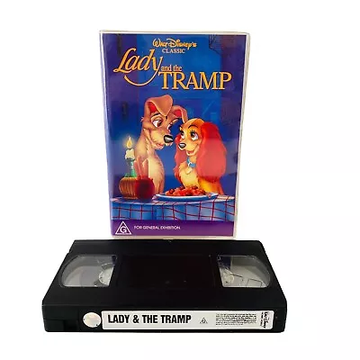 Lady And The Tramp VHS  Black Diamond Walt Disney Classics Clamshell Rare Tested • $69.99