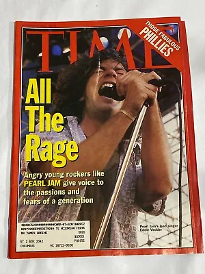 Vintage Time Magazine October 25 1993 Pearl Jam Eddie Vedder Grunge • $22.95