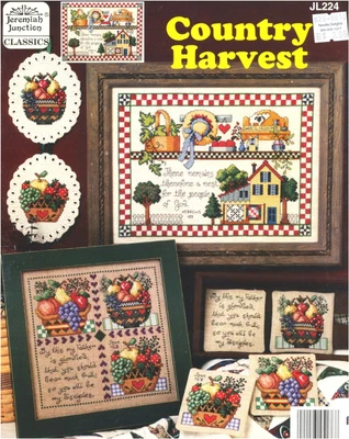 $4.99 • Buy Jeremiah Junction COUNTRY HARVEST 2 Cross Stitch Charts/Leaflet ~ Fruit Basket