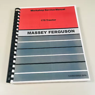 Massey Ferguson Mf 175 Tractor Service Repair Manual Workshop Shop Book Mf175 • $40