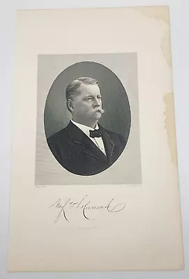 Antique President W. S. Hancock Lithograph Steel Engraving Mezzotint HB Hall Jr • $25.99