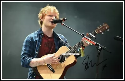 Ed Sheeran Autographed Cotton Canvas Image. Limited Edition (ES-2)x • £9.59